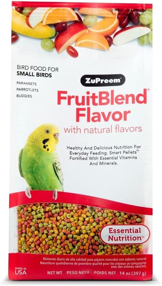ZuPreem FruitBlend Flavor Pellets Bird Food for Small Birds