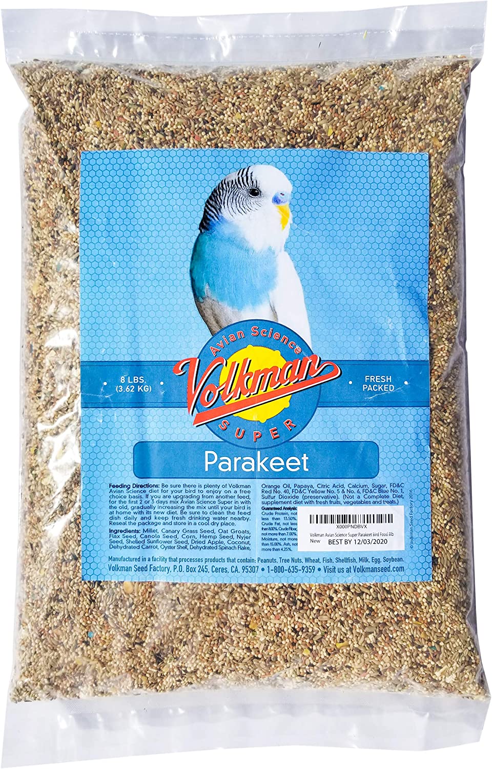 Volkman AS Super Parakeet Bird Food